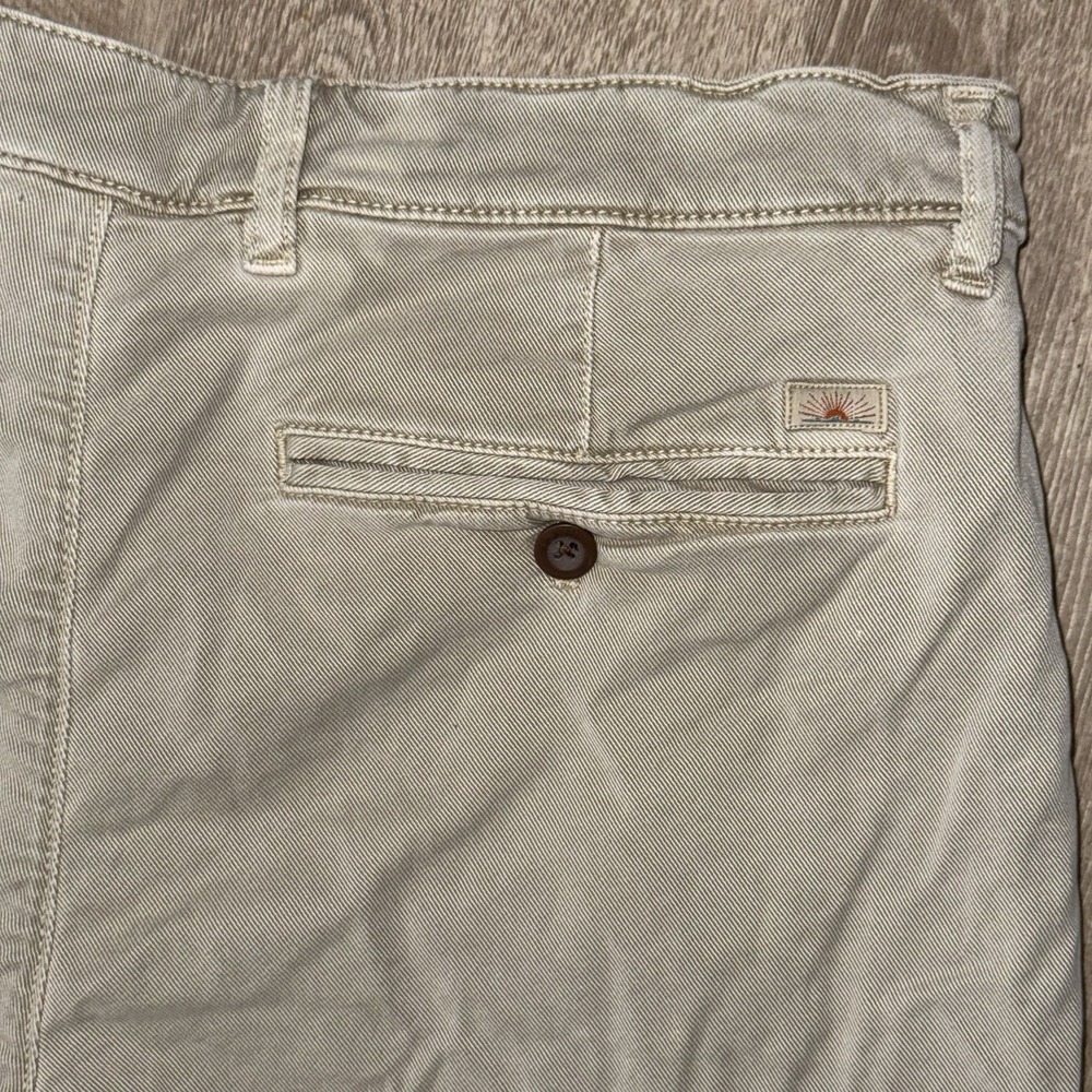 Faherty Coastline Chino Shorts 8" Men's 33 Beige Grey Stretch Tailored Fit